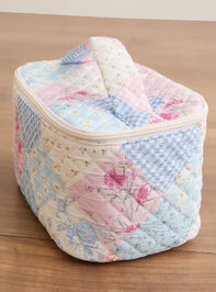 Cecile Quilted Makeup Bag Detail 2 - TULLABEE
