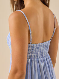 Demi Striped Maxi Dress Detail 5 - TULLABEE