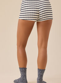 Misha Striped Micro Shorts Detail 5 - TULLABEE