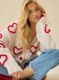 Miller 3D Heart Cardigan - TULLABEE