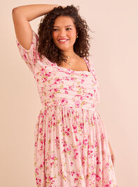 Wilow Floral Maxi Dress Detail 4 - TULLABEE