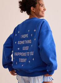 Something Good Graphic Sweatshirt Detail 5 - TULLABEE