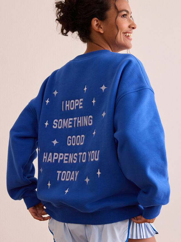 Something Good Graphic Sweatshirt Detail 5 - TULLABEE