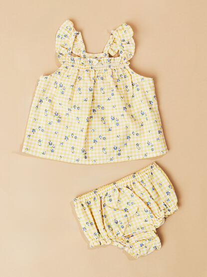 Ginger Gingham Top and Bloomer Set by Mud Pie - TULLABEE