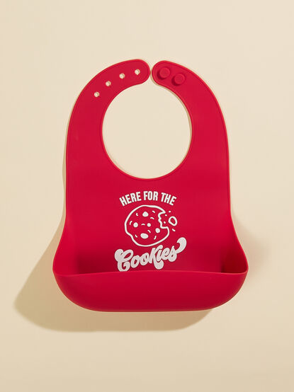 Here For Cookies Silicone Bib - TULLABEE