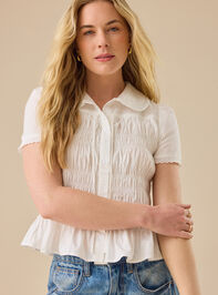 Rowen Button Down Collared Top - TULLABEE