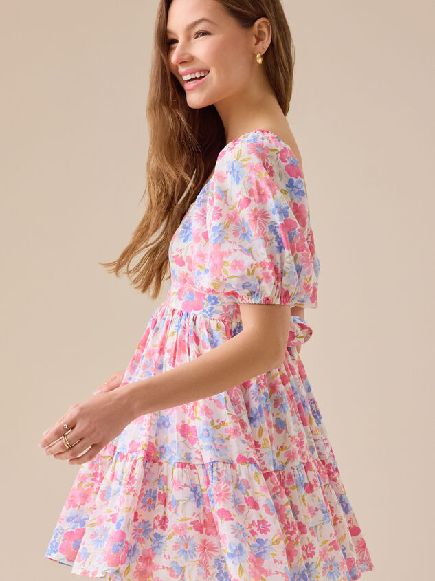 Reilly Floral Mini Dress Detail 3 - TULLABEE