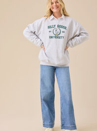 Silly Goose University Embroidered Pullover Detail 2 - TULLABEE