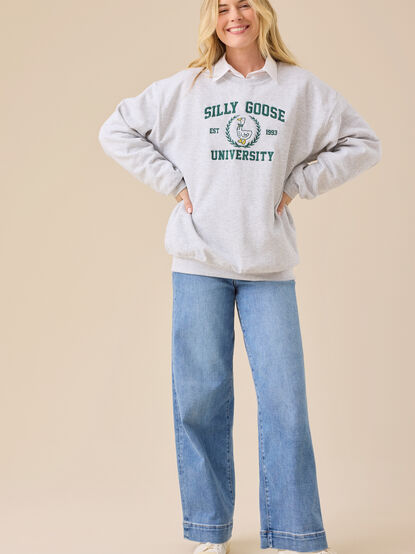 Silly Goose University Embroidered Pullover - TULLABEE
