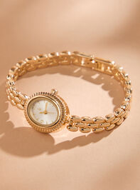 Textured Face Link Watch - TULLABEE