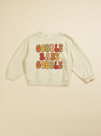 Gobble Baby Gobble Sweatshirt Detail 2 - TULLABEE