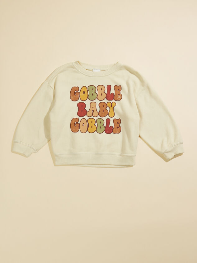 Gobble Baby Gobble Sweatshirt Detail 2 - TULLABEE