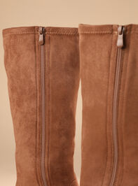Catherine Tall Suede Stretch Boots Detail 2 - TULLABEE