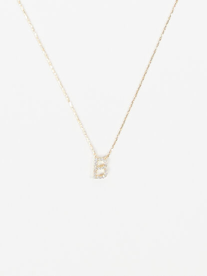 Dainty Monogram Necklace - B - TULLABEE