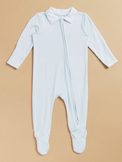 Bentley Collared Classic Stripe Footie - TULLABEE