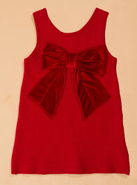 Kennedy Velvet Bow Dress Detail 2 - TULLABEE