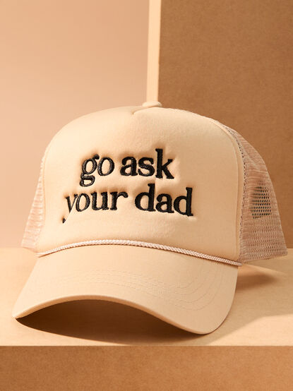 Go Ask Your Dad Embroidered Hat - TULLABEE