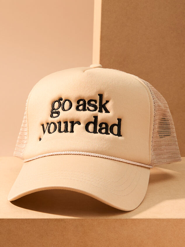 Go Ask Your Dad Embroidered Hat - TULLABEE