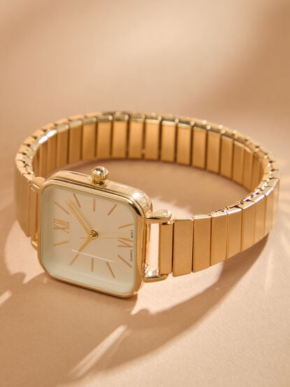 Square Face Stretch Watch - TULLABEE