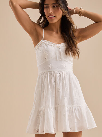 Emberlynn Eyelet Mini Dress - TULLABEE