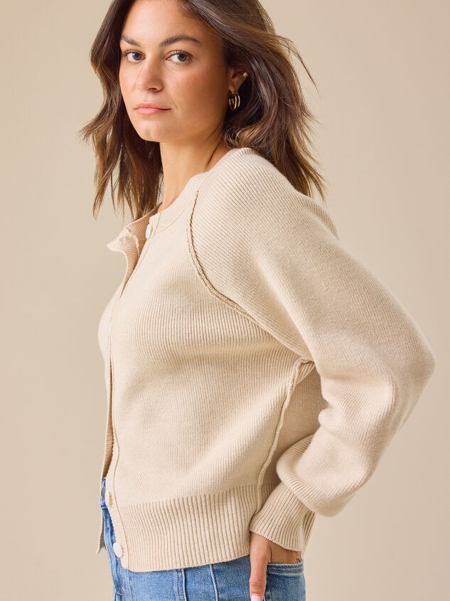 Milo Button Up Cardigan Detail 4 - TULLABEE