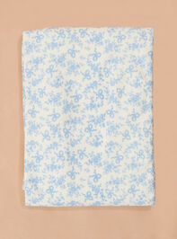 Romi Floral Swaddle Blanket Detail 2 - TULLABEE