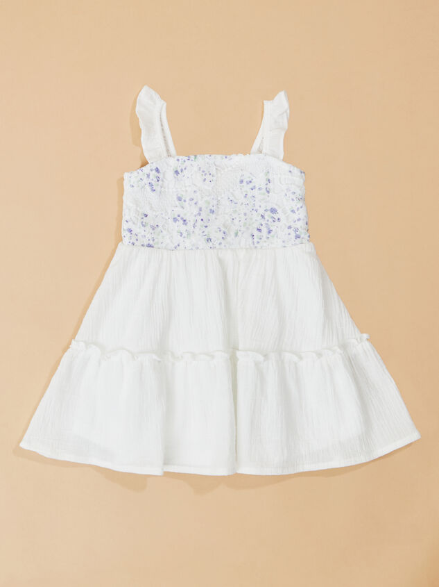Jessie Embroidered Flutter Dress Detail 2 - TULLABEE