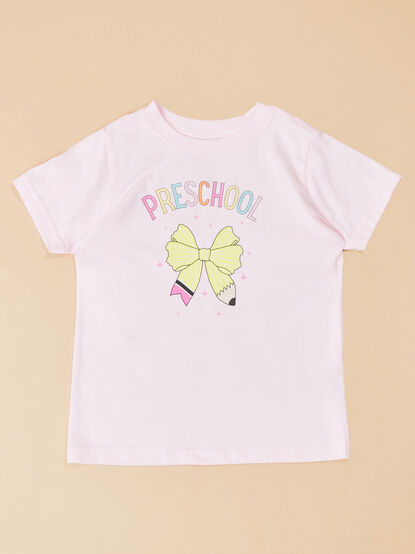 Preschool Pencil Bow Tee - TULLABEE