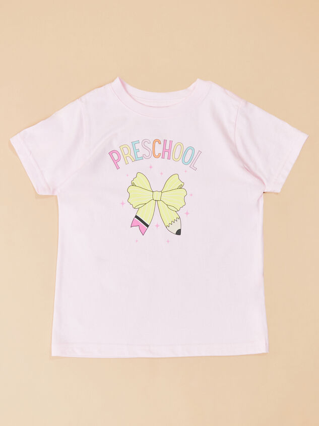 Preschool Pencil Bow Tee - TULLABEE