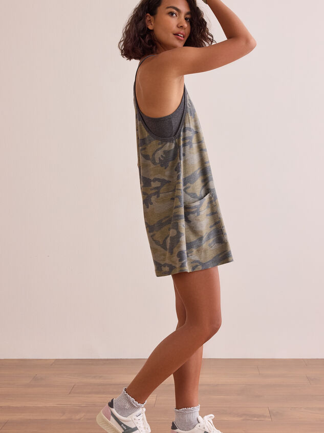 Hang Tough Camo Mini Dress Detail 4 - TULLABEE