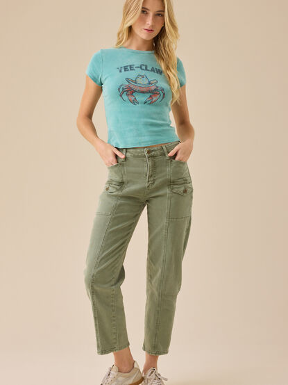 Jenna Washed Cargo Pant - TULLABEE