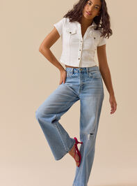Sadie Denim Top Detail 2 - TULLABEE
