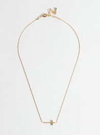 18K Gold Dipped Crystal Cross Necklace Detail 4 - TULLABEE