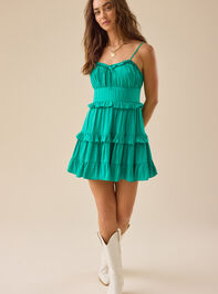 Christiana Tiered Mini Dress Detail 2 - TULLABEE
