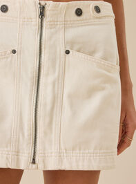 Keri Denim Mini Skirt Detail 2 - TULLABEE