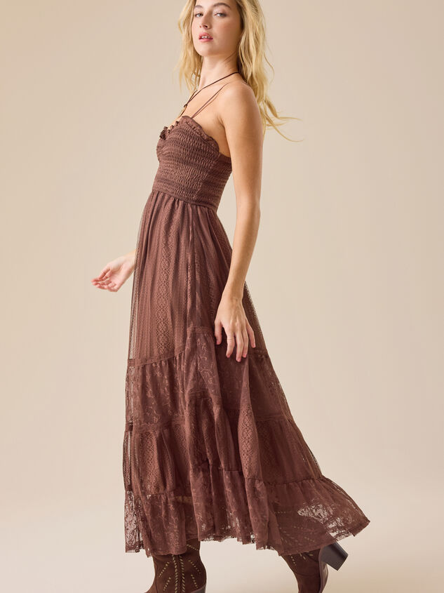 Tami Lace Tiered Maxi Dress Detail 4 - TULLABEE