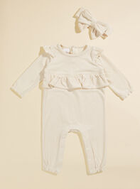 Marianne Velour Sleeper and Bow Set by MudPie - TULLABEE
