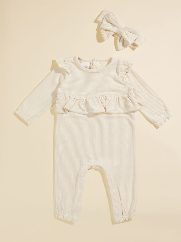 Marianne Velour Sleeper and Bow Set by MudPie - TULLABEE