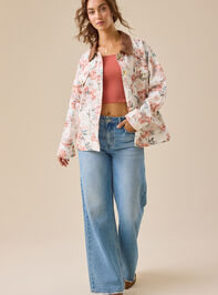 Malina Floral Barn Jacket Detail 2 - TULLABEE