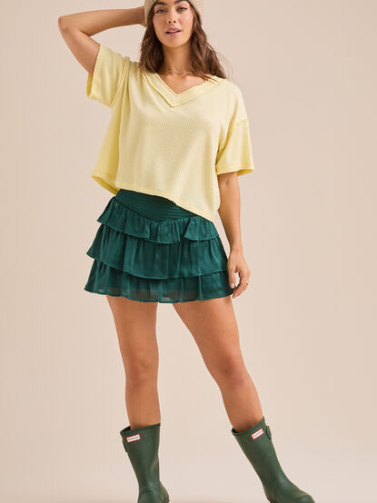 Ada Ribbed Boxy Tee - TULLABEE