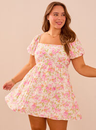 Carissa Floral Babydoll Dress Detail 3 - TULLABEE
