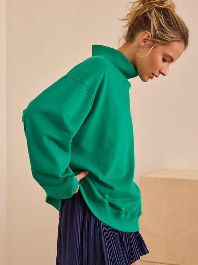 Precision Mock Neck Sweatshirt Detail 4 - TULLABEE