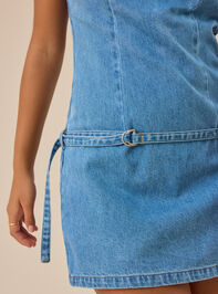 Luca Denim Mini Dress Detail 3 - TULLABEE