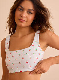 Move Free Cherry Print Sports Bra - TULLABEE