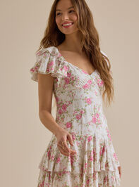 Pettra Floral Mini Dress Detail 3 - TULLABEE