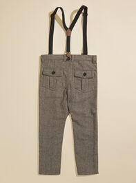 Carter Tweed Toddler Pants + Suspenders by Me + Henry Detail 2 - TULLABEE