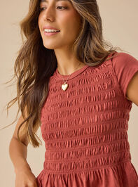 Annaleigh Smocked Fitted Tee Detail 3 - TULLABEE