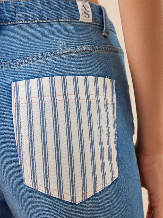 Keri Patchwork Flare Jean Detail 7 - TULLABEE
