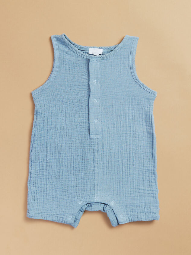 Colin Solid Muslin Romper - TULLABEE