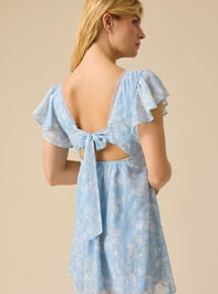 Nia Floral Mini Dress Detail 4 - TULLABEE